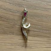 Pandantiv argint placat cu aur galben Snake DiAmanti AP20341-AS